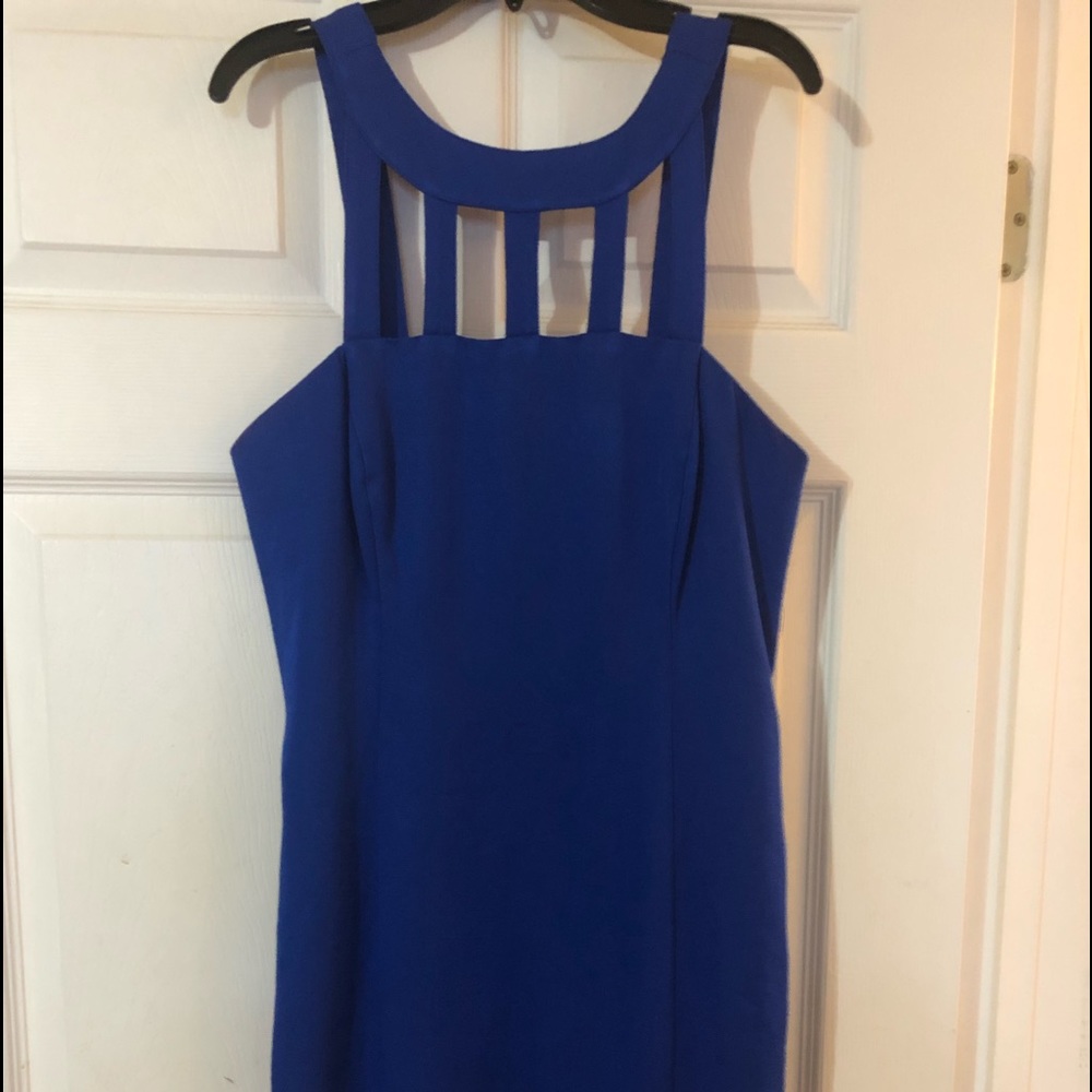 Royal blue cocktail dress